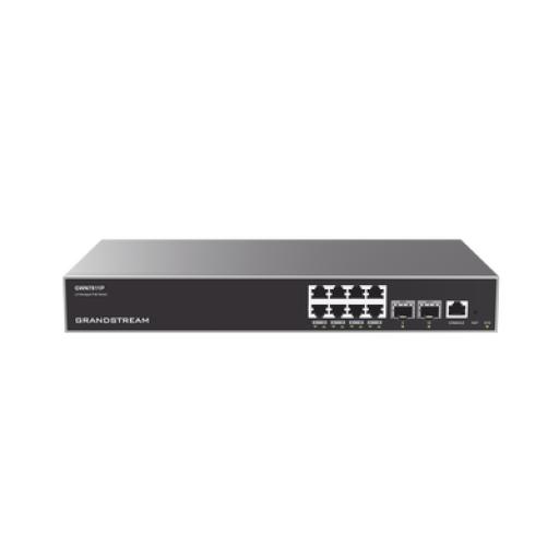 [GRANDSTREAMNETWORKS_GWN7811P] Grandstream Networks Switch Capa 3 PoE+ Administrable / 8 puertos 10/100/1000 Mbps + 2 Puertos SFP+ de 10 Gigabits / Hasta 120W / Compatible con GWN Cloud.