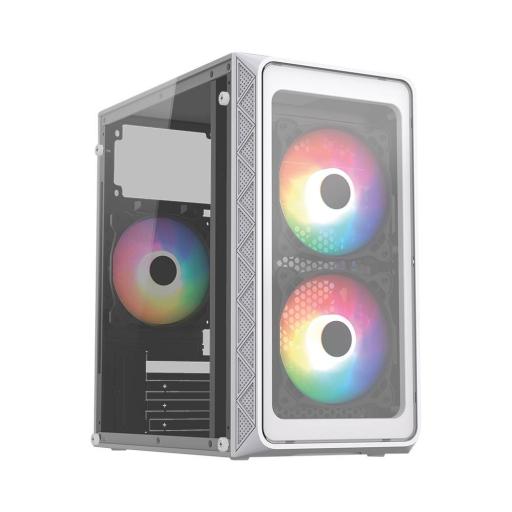 [ACTECK_AC-939232] GABINETE ACTECK (AC-939232) DOOM PRO CRYSTAL GI730,MICRO ATX,1*USB 3.0,CRISTAL TEMP,3 FAN RGB,BLANCO