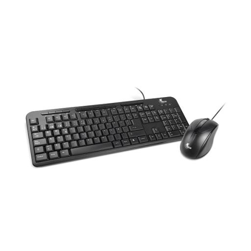 [XTECH_XTK-301S] Xtech - Keyboard and mouse set - Wired - Spanish - USB - Black - Multimedia XTK-301S