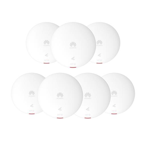 [HUAWEI_AP361-KIT7] Huawei Kit de 7 - Punto de Acceso Wi-Fi 6 /  1.775 Gbps / MU-MIMO 2x2:2 (2.4GHz y 5GHz) / Smart Antenna 20% más cobertura / Instalación en techo y pared / Seguridad WP3 / Con Administración Gratuita desde la Nube