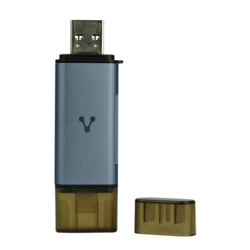 [VORAGO_CR-350] Vorago LECTOR DE MEMORIAS VORAGO SD/MICRO SD USB 3.0 y TIPO C OTG (CR-350)