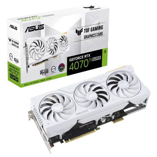 [ASUS_TUF-RTX4070TIS-16G-BTF-WHITE] Tarjeta de video ASUS TUF Gaming GeForce RTX4070 Ti SUPER BTF W 16GB