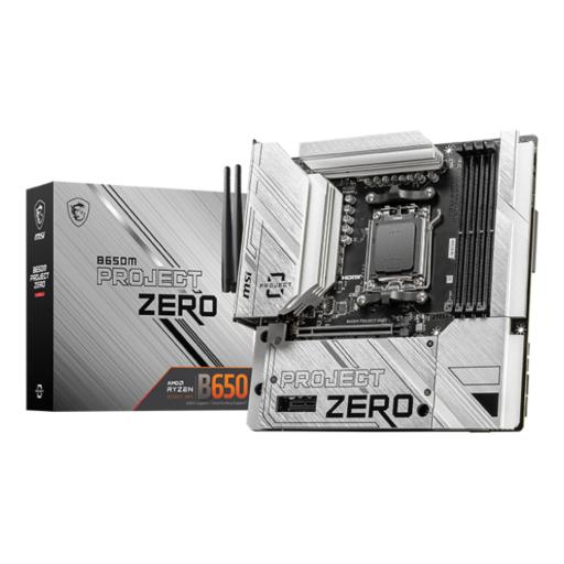 [MSI_B650M PROJECT ZERO] MOTHERBOARD MSI (B650M PROJECT ZERO) SOCKET AM5, 4*DDR5 7600 MHZ, HDMI, DP, 2*M.2, MICRO ATX