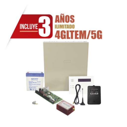 [HONEYWELLHOMERESIDEO_VISTA48MN01/60RF3Y] HONEYWELL HOME RESIDEO (3 Años 4GLTEM/5G ILIMITADO INCLUIDO)  Kit Vista48LA con comunicador 4GLTEM/5G MN01, Teclado, Gabinete, Batería y Transformador