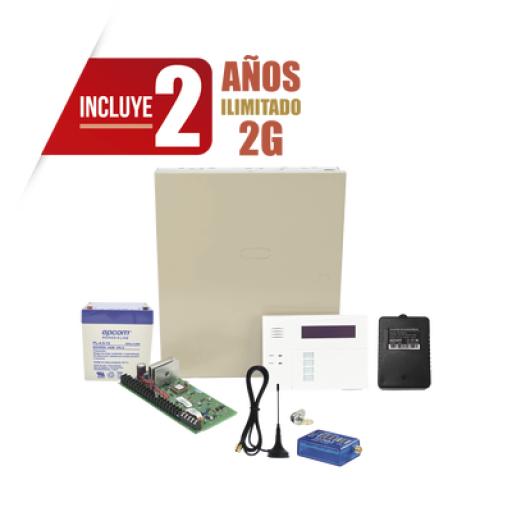 [HONEYWELLHOMERESIDEO_VISTA48MINI2/60RF2Y] HONEYWELL HOME RESIDEO (2 Años datos ILIMITADO INCLUIDO)  Kit Vista48LA con comunicador MINI012G, Teclado, Gabinete, Bateria y Transformador