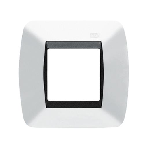 [EGIAUDIOSOLUTIONS_1801/BN] EGI AUDIO SOLUTIONS Embellecedor EGI 1 Modulo Para Caja Universal. Color Blanco Nieve