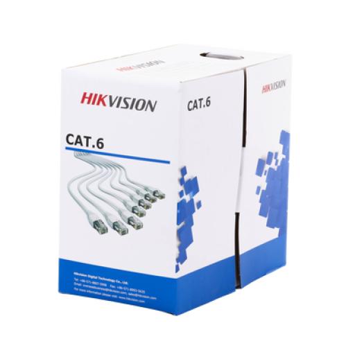 [HIKVISIONDIGITALTECHNOLOGY_DS-1LN6-UE-W] Hikvision Digital Technology Bobina de Cable de 305 m (1000 ft) Cat 6 / 100% Cobre / Color Blanco / Uso en Interior / PVC