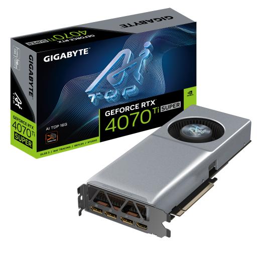 [GIGABYTE_GV-N407TSAI TOP-16GD] Tarjeta de video Gigabyte NVIDIA GeForce RTX 4070 Ti SUPER AI TOP 16GB