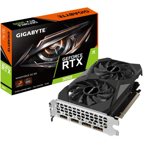 [GIGABYTE_GV-N3050WF2OC-6GD] Tarjeta de video Gigabyte NVIDIA GeForce RTX 3050 WINDFORCE OC 6GB