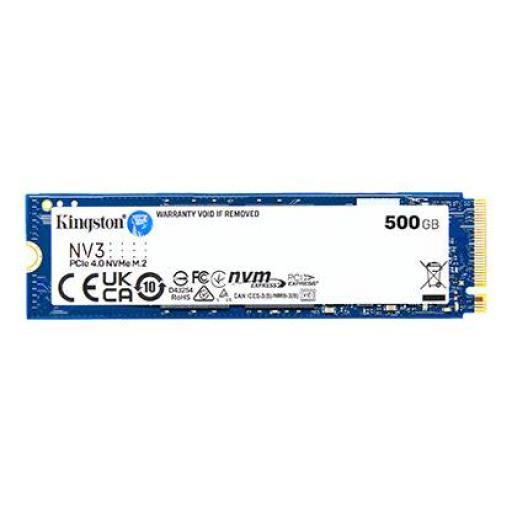 [KINGSTONTECHNOLOGY_SNV3S/500G] Kingston technology UNIDAD SSD M.2 KINGSTON 500GB (SNV3S/500G) NV3, PCIE 4.0, NVME, 2280