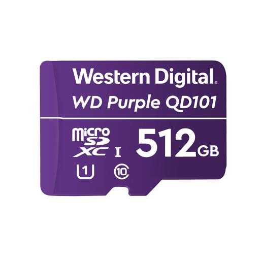 [WESTERNDIGITAL_WDD512G1P0C] Western Digital Memoria Micro SD Western Digital Purple WDD512G1P0C512 GB Micro SC QD101- 1UHS Clase 10 para videovigilancia.