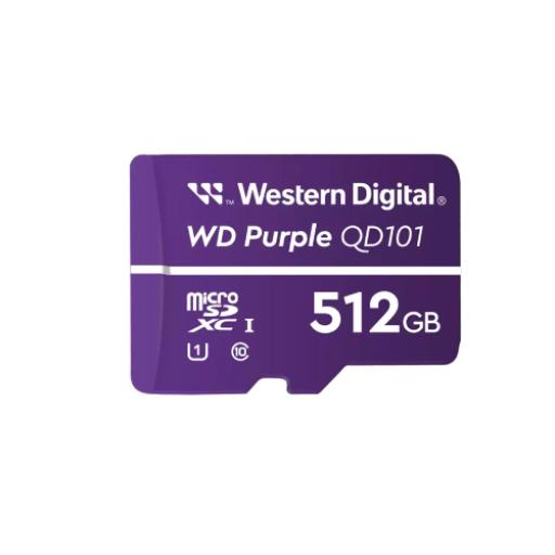 [WESTERNDIGITAL_WDD512G1P0C] Western Digital Memoria Micro SD Western Digital Purple WDD512G1P0C512 GB Micro SC QD101- 1UHS Clase 10 para videovigilancia.