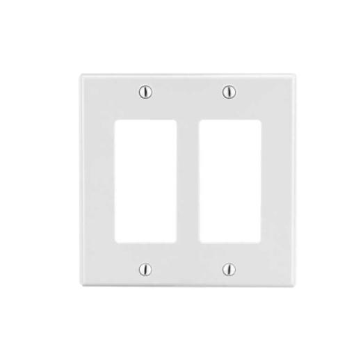 [HUBBELL_HUB-P262W] Hubbell Tapa para Caja Multigang / Contacto Doble / Color Blanco.