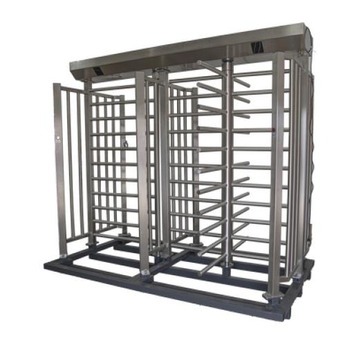 [ACCESSPRO_XTD-100] AccessPRO Torniquete De Paso Doble de Cuerpo Completo con Puerta Lateral y Rehilete de Acceso / Fabricado en Acero Inoxidable Grado 304 /