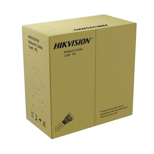 [HIKVISIONDIGITALTECHNOLOGY_DS-1LN6OUTPE] Hikvision Digital Technology Bobina de Cable UTP 305 Mts / Cat 6 (24 AWG) / Color Negro / Uso en Exterior / 100% Cobre / Aplicaciones de CCTV y Redes de Datos