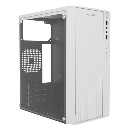 [ACTECK_AC-939522] GABINETE ACTECK (AC-939522) KIOTO GC220F,MICRO ATX,MINI ITX,FUENTE 500W,2*USB 2.0,BLANCO
