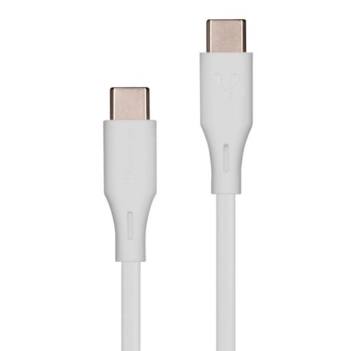 [VORAGO_CAB-CC01W] Vorago CABLE VORAGO USB TIPO C- USB TIPO C 1 METRO CARGA RAPIDA BLANCO (CAB-CC01W)