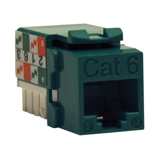[TRIPPLITE_N238-001-GN] Tripp Lite CONECTOR KEYSTONE JACK 110 PUNCHDOWN CAT6/CAT5E VERDE .