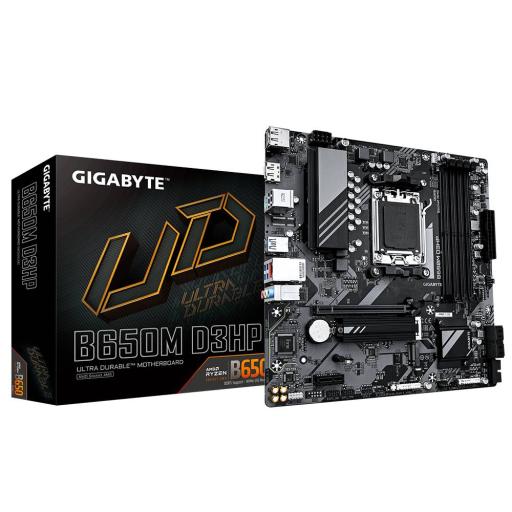 [GIGABYTE_B650M D3HP] MOTHERBOARD GIGABYTE  (B650M D3HP) SOCKET AM5, 4*DDR5 7600MHZ, HDMI, DP, MICRO ATX