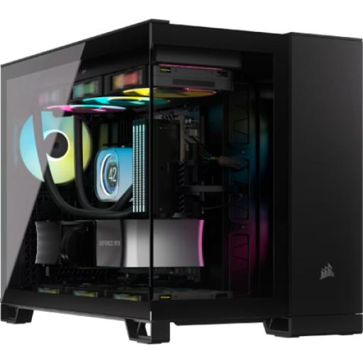 [CORSAIR_CC-9011267-WW] GABINETE CORSAIR (CC-9011267-WW) ICUE LINK 2500X RGB,NEGRO,CRISTAL TEMPLADO,MED-TORRE,SIN FUENTE