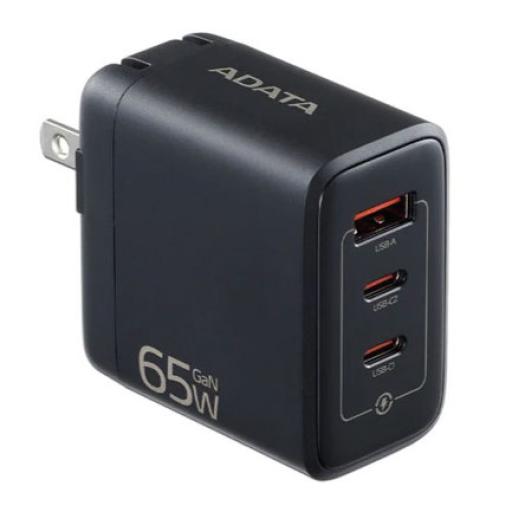 [ADATA_CHARGERU-0653-QCPDBK] ADATA CARGADOR DE PARED ADATA USB 65W,USB-C NEGRO CHARGERU-0653-QCPDBK