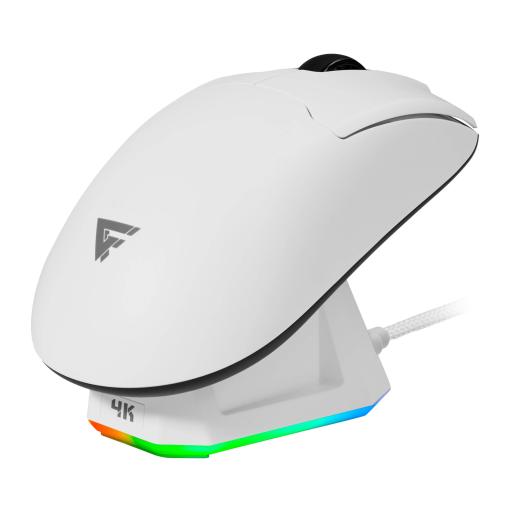[GAMEFACTOR_MOW800-WH] Game Factor MOUSE GAME FACTOR INAL. WIRELESS 2.4G+BT, PIXART 3395, 26K DPI, 4K HZ BASE RGB 56G (MOW800-WH)