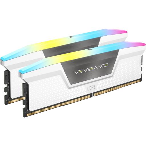 [CORSAIR_CMH64GX5M2B6000C30W] MEMORIA DIMM DDR5 CORSAIR (CMH64GX5M2B6000C30W) 64GB 6000MHZ (2X32GB) VENGEANCE RGB,BLANCO CL30-76