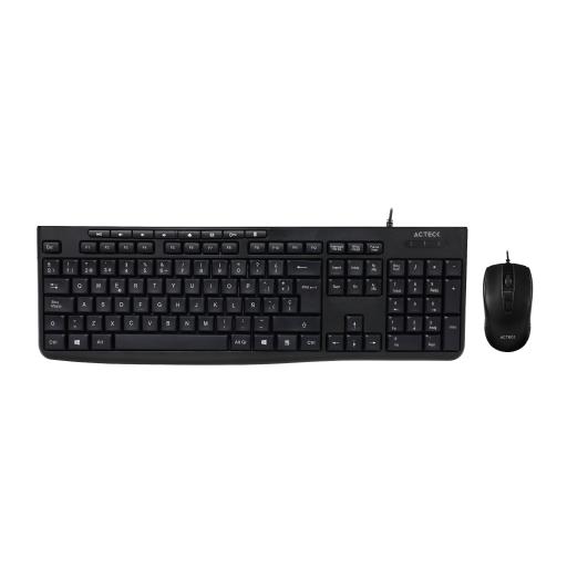 [ACTECK_AC-939928] KIT TECLADO Y MOUSE ALAMBRICO ACTECK (AC-939928) MK455,USB,105 TEC,1600 DPI,NEGRO