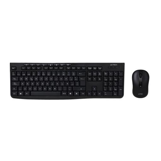 [ACTECK_AC-939935] KIT TECLADO Y MOUSE INALAMBRICO ACTECK (AC-939935) CREATOR PRIME MK225,RF USB,105 TEC,1600 DPI,NEGRO