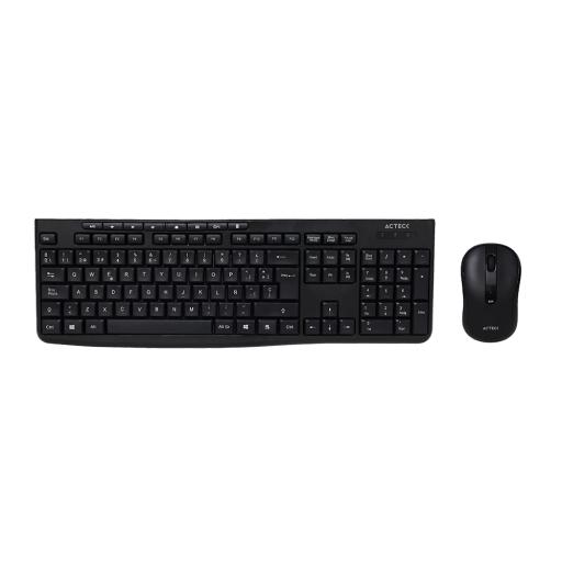 [ACTECK_AC-939935] KIT TECLADO Y MOUSE INALAMBRICO ACTECK (AC-939935) CREATOR PRIME MK225,RF USB,105 TEC,1600 DPI,NEGRO
