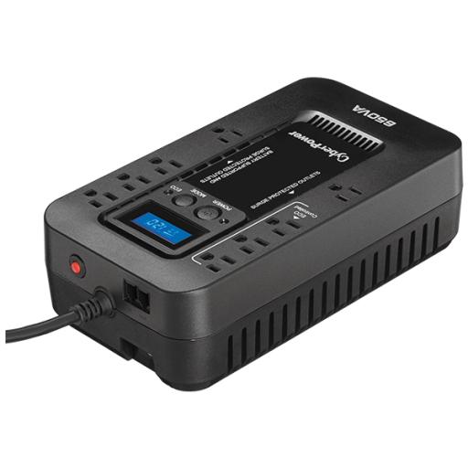 [CYBERPOWER_EC650LCD] CyberPower UPS de 650 VA/390 W, Topología Standby con Modo Ahorrador ECO, Entrada 120 Vca NEMA 5-15P, Con 8 Tomas NEMA 5-15R 