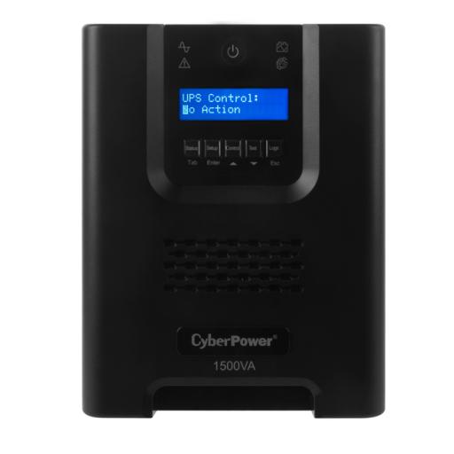 [CYBERPOWER_PR1500LCD] CyberPower UPS de 1500 VA/1500 W, Topología Línea Interactiva, Entrada 120 Vca NEMA 5-15P, Onda Senoidal Pura, Mini Torre, Con 8 Tomas NEMA 5-15R