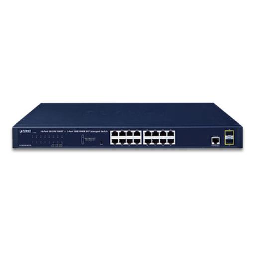 [PLANET_GS-4210-16T2S] Planet Switch Administrable Capa 2 de 16 Puertos 10/100/1000T con 2 Puertos SFP 100/1000BASE-X 