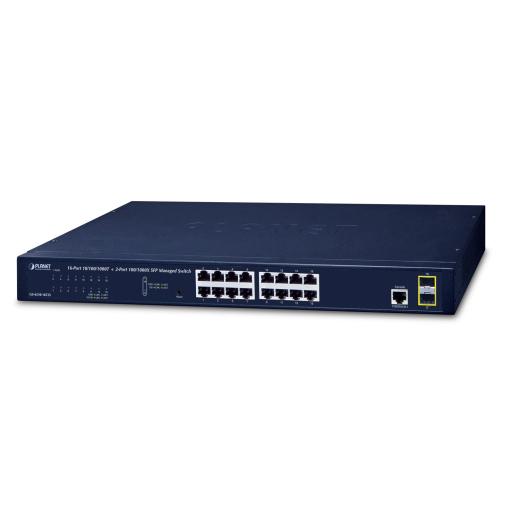 [PLANET_GS-4210-16T2S] Planet Switch Administrable Capa 2 de 16 Puertos 10/100/1000T con 2 Puertos SFP 100/1000BASE-X 