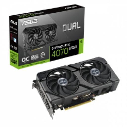[ASUS_DUAL-RTX4070S-O12G-EVO-WHITE] Tarjeta de video ASUS NVIDIA Dual GeForce RTX4070 SUPER OC 12GB GDDR6X