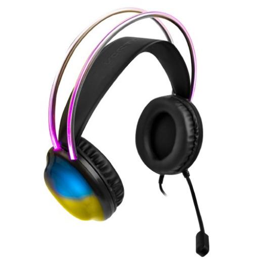 [PERFECTCHOICE_V-930730] Perfect Choice DIADEMA GAMER TRANSPARENTE RGB - HELUMO