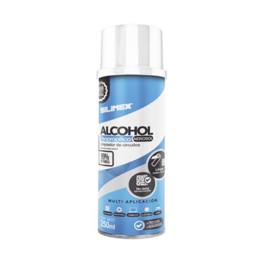 [SILIMEX_ALCOHOLS] Silimex Alcohol Isopropilico en Aerosol para limpieza de equipos de vídeo, fibra óptica, cómputo, y equipo telefónico 250 ml