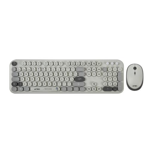 [ACTECK_AC-940184] KIT TECLADO Y MOUSE INALAMBRICO ACTECK (AC-940184) MK485 CHIC K-COLORS,RF USB,85 TECLAS,100%,GRIS