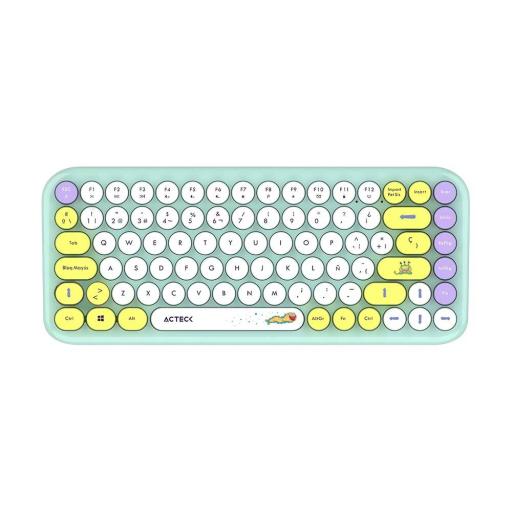 [ACTECK_AC-940238] KIT TECLADO Y MOUSE INALAMBRICO ACTECK (AC-940238) MK480 CHIC K-COLORS,RF USB,85 TECLAS,65%,VERDE
