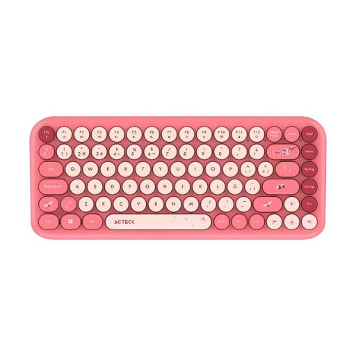 [ACTECK_AC-940245] KIT TECLADO Y MOUSE INALAMBRICO ACTECK (AC-940245) MK480 CHIC K-COLORS,RF USB,85 TECLAS,65%,ROJO