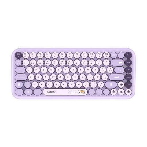 [ACTECK_AC-940252] KIT TECLADO Y MOUSE INALAMBRICO ACTECK (AC-940252) MK480 CHIC K-COLORS,RF USB,85 TECLAS,65%,VIOLETA