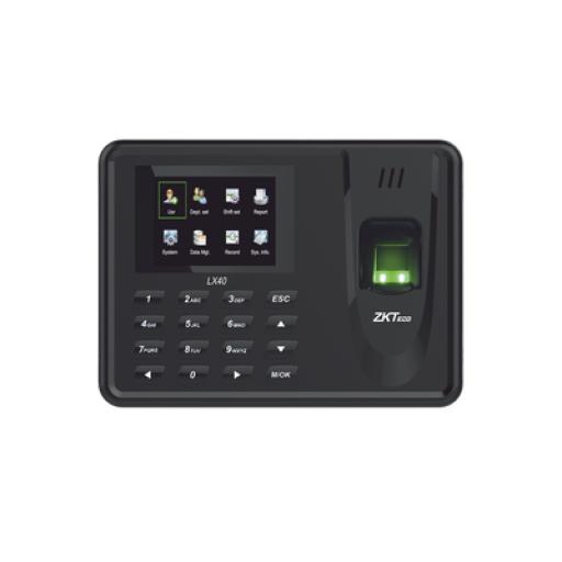 [ZKTECO_LX-40Z] ZKTeco Lector de Huella con Teclado para Control de Asistencia, 500 Huellas, Genera Reporte por USB en Excel, Descarga mediante memoria USB / Incluye Fuente