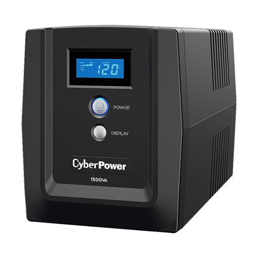 [CYBERPOWER_OM1500ATLCD] CyberPower UPS de 1500 VA/900 W, Topología Línea Interactiva, Entrada 120 Vca NEMA 5-15P, y 8 Salidas NEMA 5-15R, Con Regulador de Voltaje (AVR)