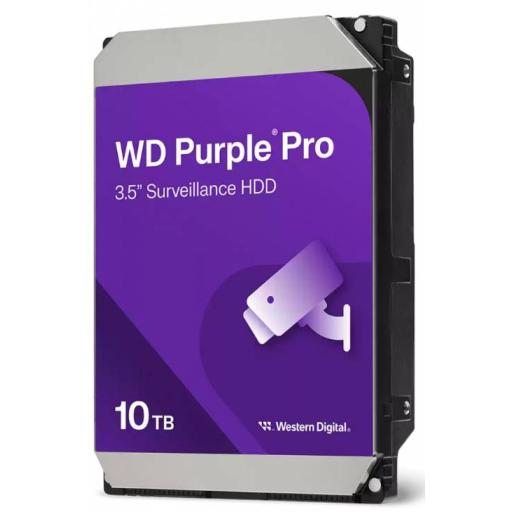 [WESTERNDIGITAL_WD102PURP] Western Digital Disco Duro Purple Pro de 10 TB / 7200 RPM / Optimizado para Soluciones de Videovigilancia con Analiticos (Meta Data) / Uso 24-7 / 5 Años de Garantia
