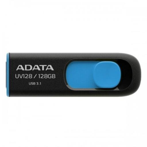 [ADATA_AUV128-128G-RBE] Memoria USB ADATA UV128, Negro, 128 GB, USB 3.2 100 MB/s, 40 MB/s