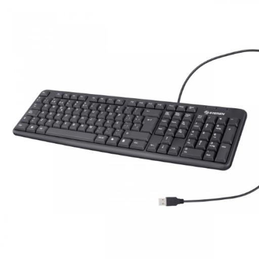 [STEREN_COM-624] Steren Teclado Steren Alámbrico USB con 105 Teclas Color Negro
