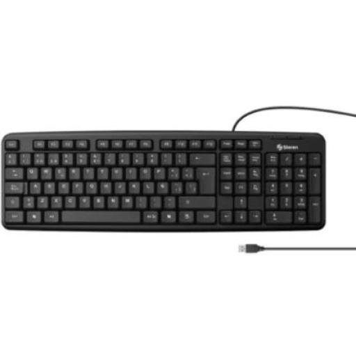 [STEREN_COM-624] Steren Teclado Steren Alámbrico USB con 105 Teclas Color Negro