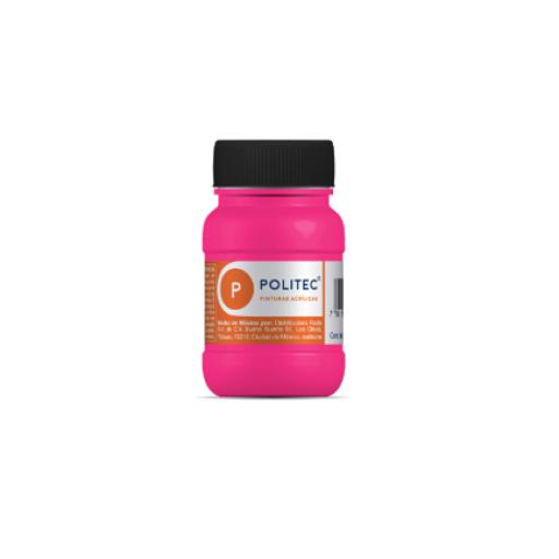 [POLITEC_11866] Politec Pintura Acrilica Politec Magenta fluorescente 100ml. No 807 Caja c/6 piezas