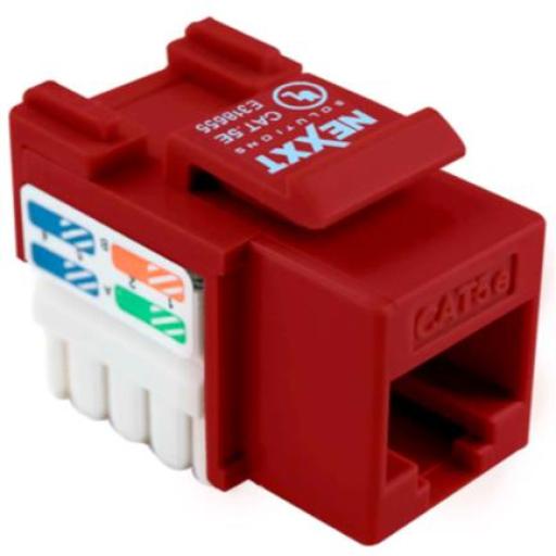 [NEXXTSOLUTIONS_AW111NXT13] Nexxt Solutions Módulo de Red Sin Blindaje Nexxt Solutions Keystone Jack Cat5e Tipo 110 Rojo