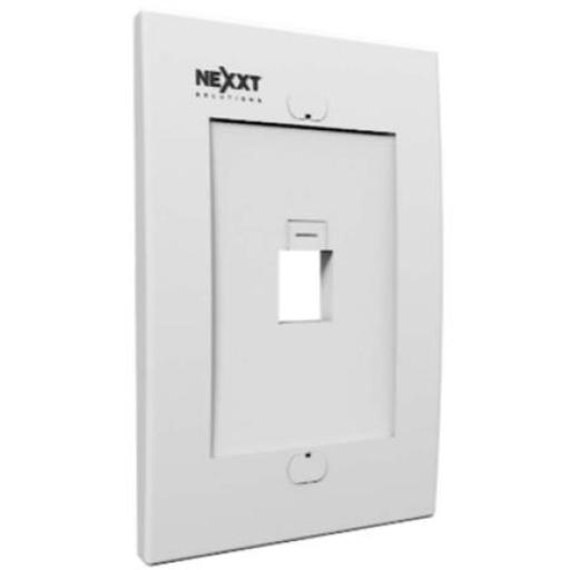[NEXXTSOLUTIONS_AW161NXT01] Nexxt Solutions Placa de Pared Nexxt Solutions 1 Puerto para Conectores tipo Keystone Módulo RJ45 Blanco